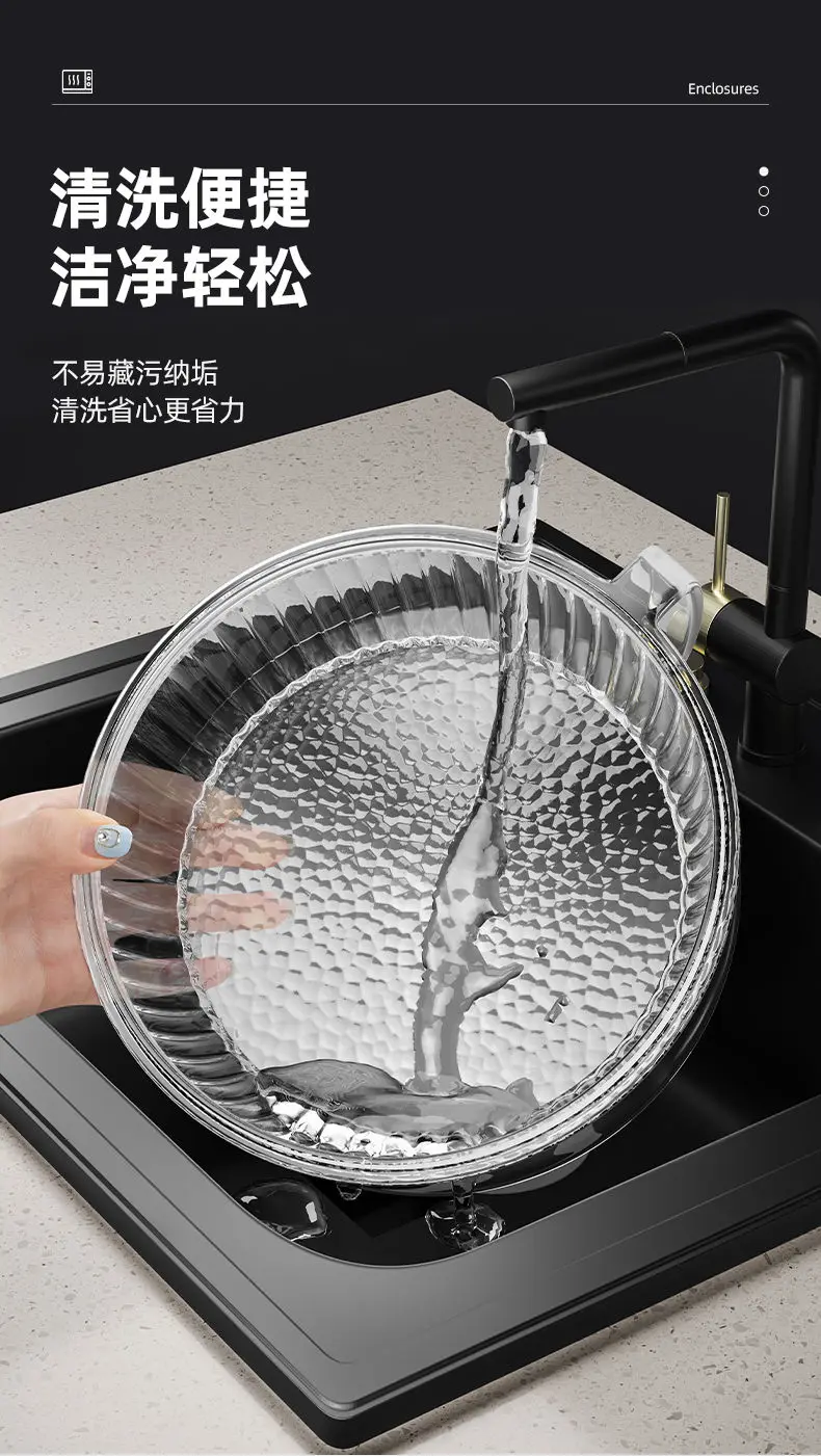 Microwave Splash Proof PC Cover High-temperature Resistant Bowl Cover Household Food Grade Plastic Microwave Hot Dishes Lid