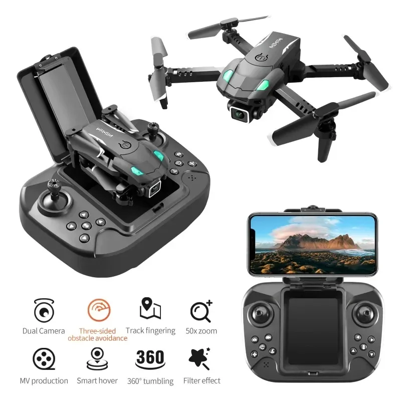 S128 mini drone HD dual camera aerial photography quadcopter three-sided obstacle avoidance remote control aircraft toy