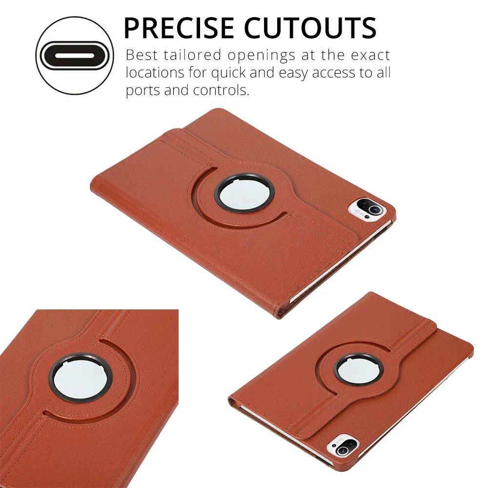360° Rotating Flip Leather Tablet Case for Xiaomi Pad 5 6 Pro 11 6S Pro 12.4 Redmi Pad Pro 12.1 Inch SE 11 10.61 Protect Cover