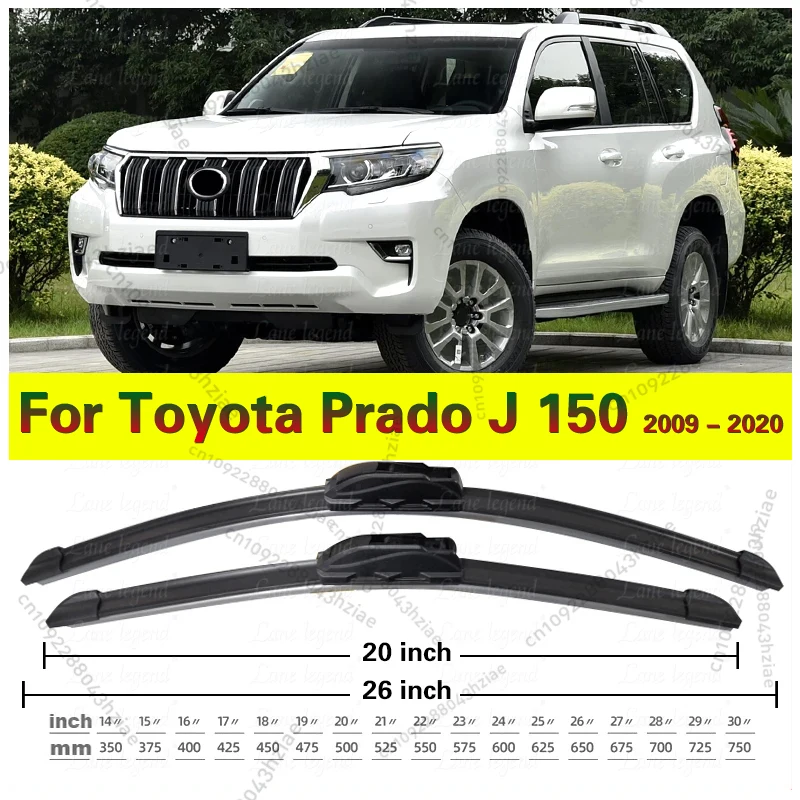 

Wiper Front Wiper Blades For Toyota Prado J 150 J150 2009 - 2020 Windshield Windscreen Window 26"+20" Car Accessories