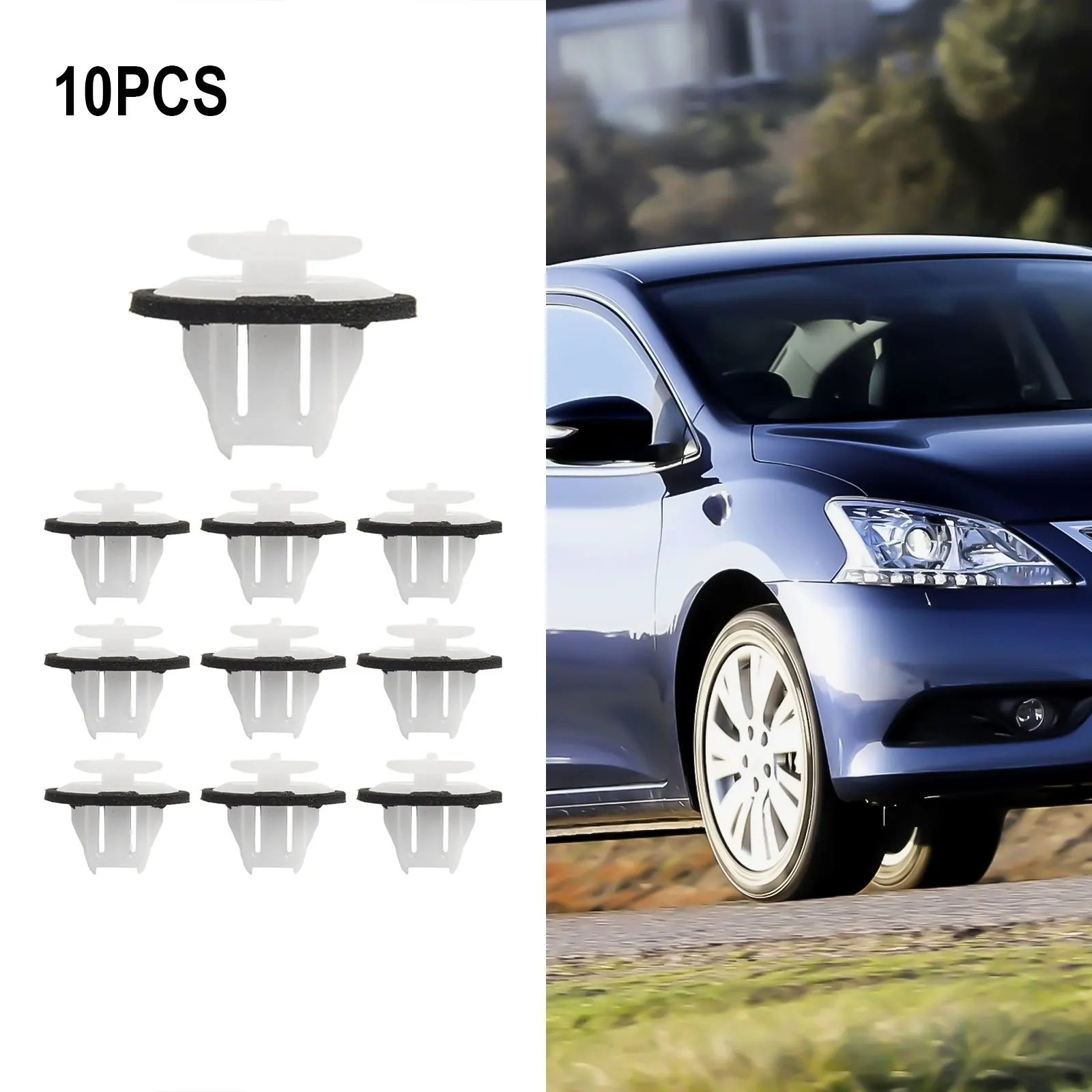 Parts Flare Molding Clip Replacement High Quality Useful White Nylon For Nissan Exterior Wheel Fender 10 Pcs 76882JG10A