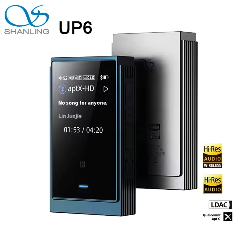 

SHANLING UP6 Headphone Amplifier Earphone Amplifier HIFI Bluetooth Decoding Earphone Decoder Amplifier Dual ES9069Q DAC AMP XMOS