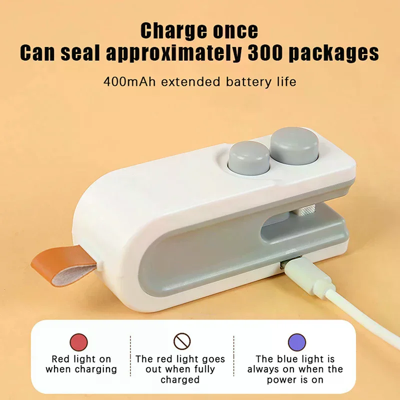 

Mini Bag Sealer, 2026 New 2 In 1 Magnetic Food Sealer, USB Rechargeable Chip Bag Sealer Heat Seal Tool