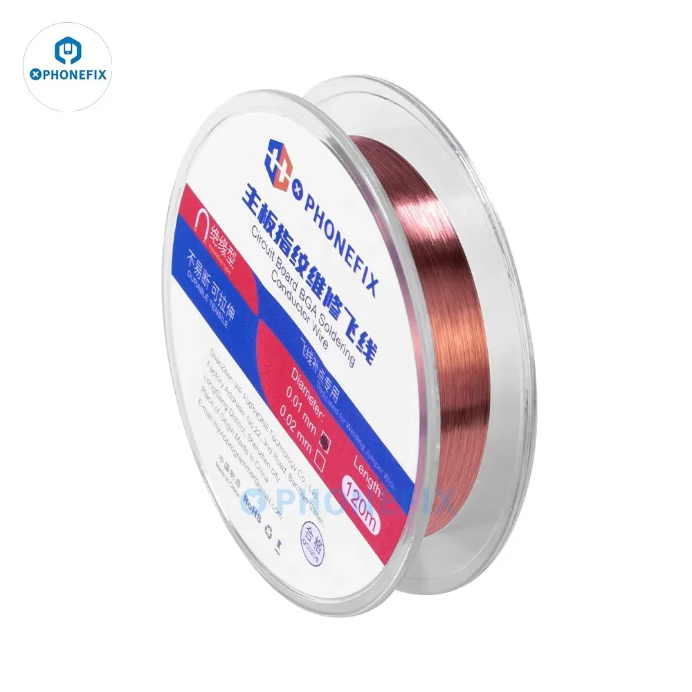 MECHANIC 0.01mm Insulated Soldering Jumper Wire Conductor Wire For Mobile Phone Motherboard BGA  Logic Board Soldering Repair