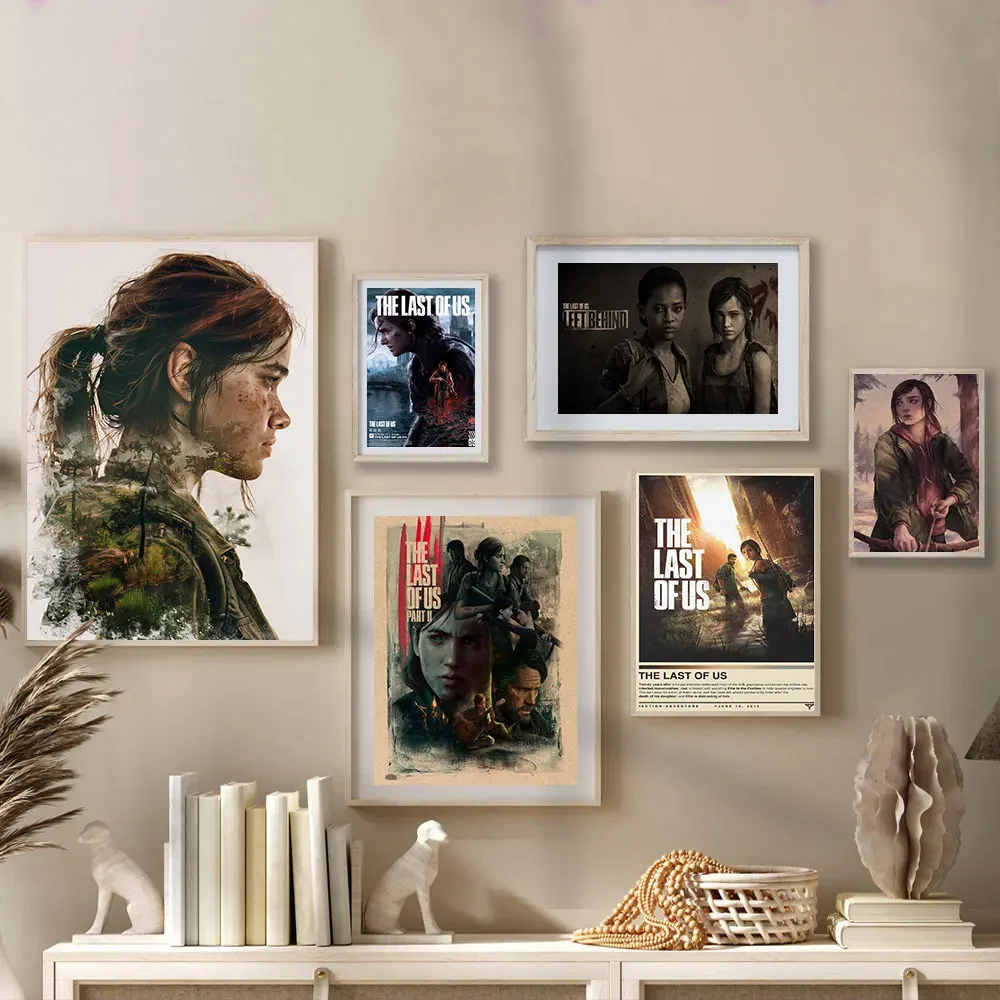 لعبة عتيقة The Last of Us ملصقات قماش اللوحة طباعة غرفة المنزل بار مقهى ديكور جدار ديكور