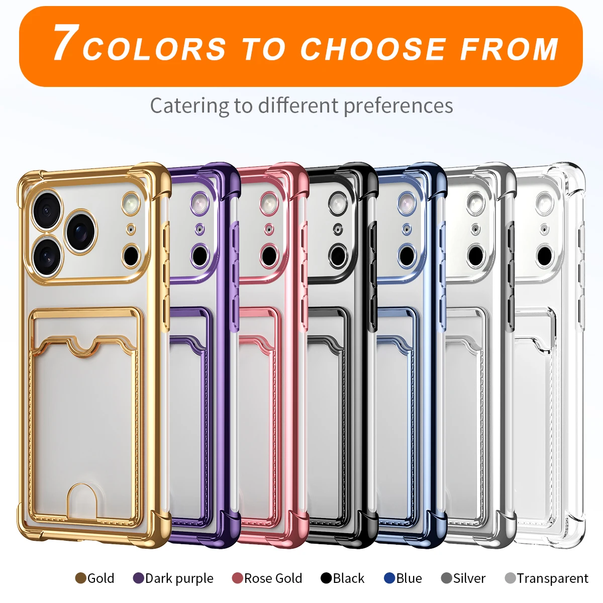 Überzug Transparente Kartenhalter Tasche Handyhülle für IPhone 17 Pro Air 16 15 14 13 12 11 Pro Max X XS XR 7 8 Plus Schutzhülle