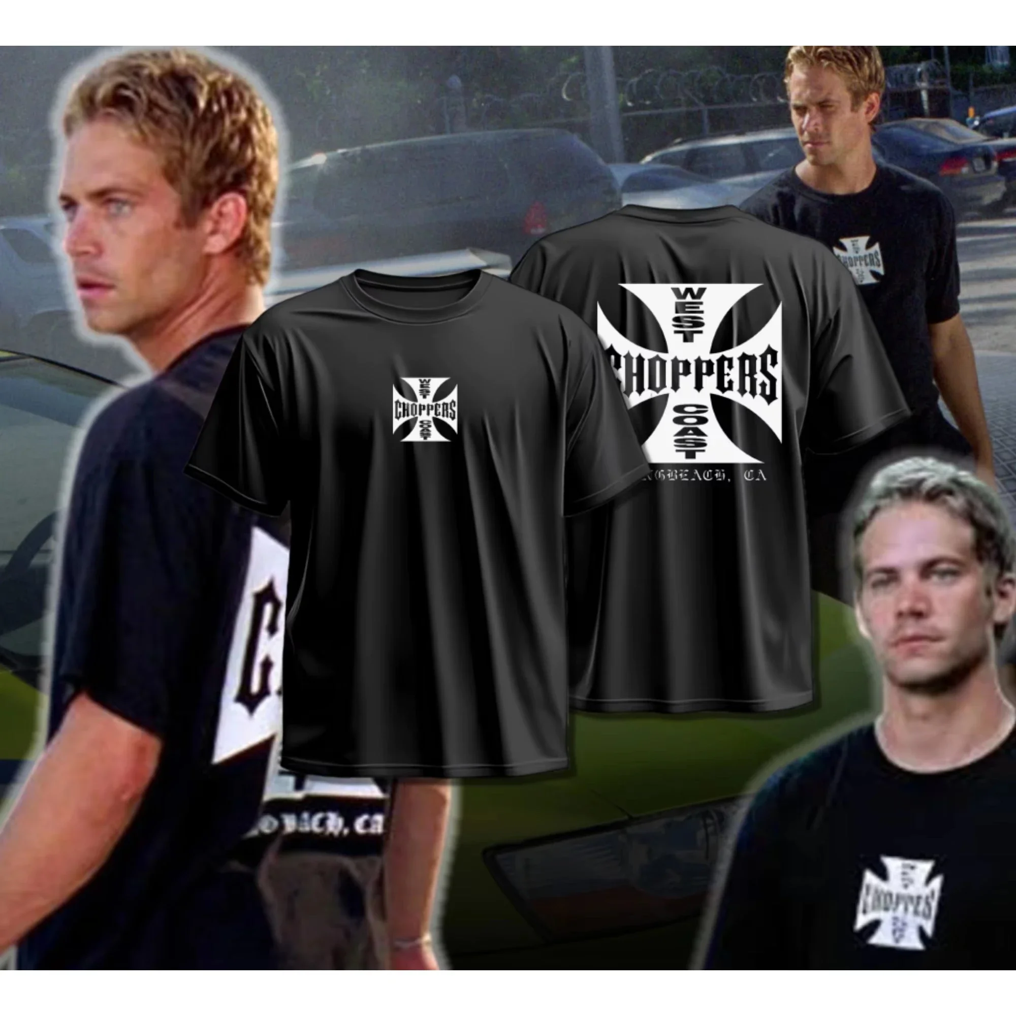 

Новая футболка с рисунком West Coast Choppers в перекрестной рамке, мужская одежда, хлопковая мужская и женская футболка высокого качества, уличная одежда