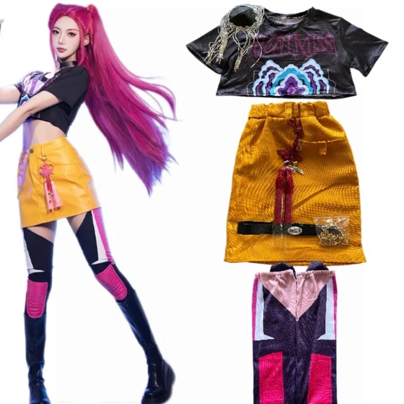 Mira Cosplay Kostuum Mira Cosplay Pruik Halloween Outfit Mira Cosplay Halloween K-Pop Girl Group Idol Rollenspel Outfit Damesmaat