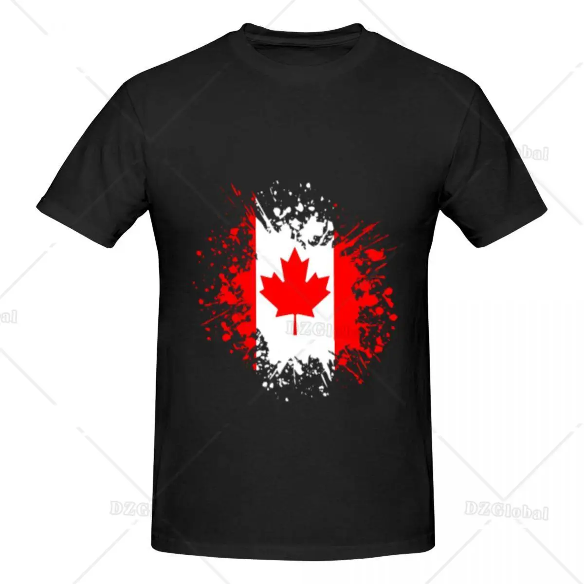 Canada Souvenir Landmark, White North Flag Travel T Shirts For Men Summer Print Casual Short Sleeve Tops T-shirt Male Tee Shirt