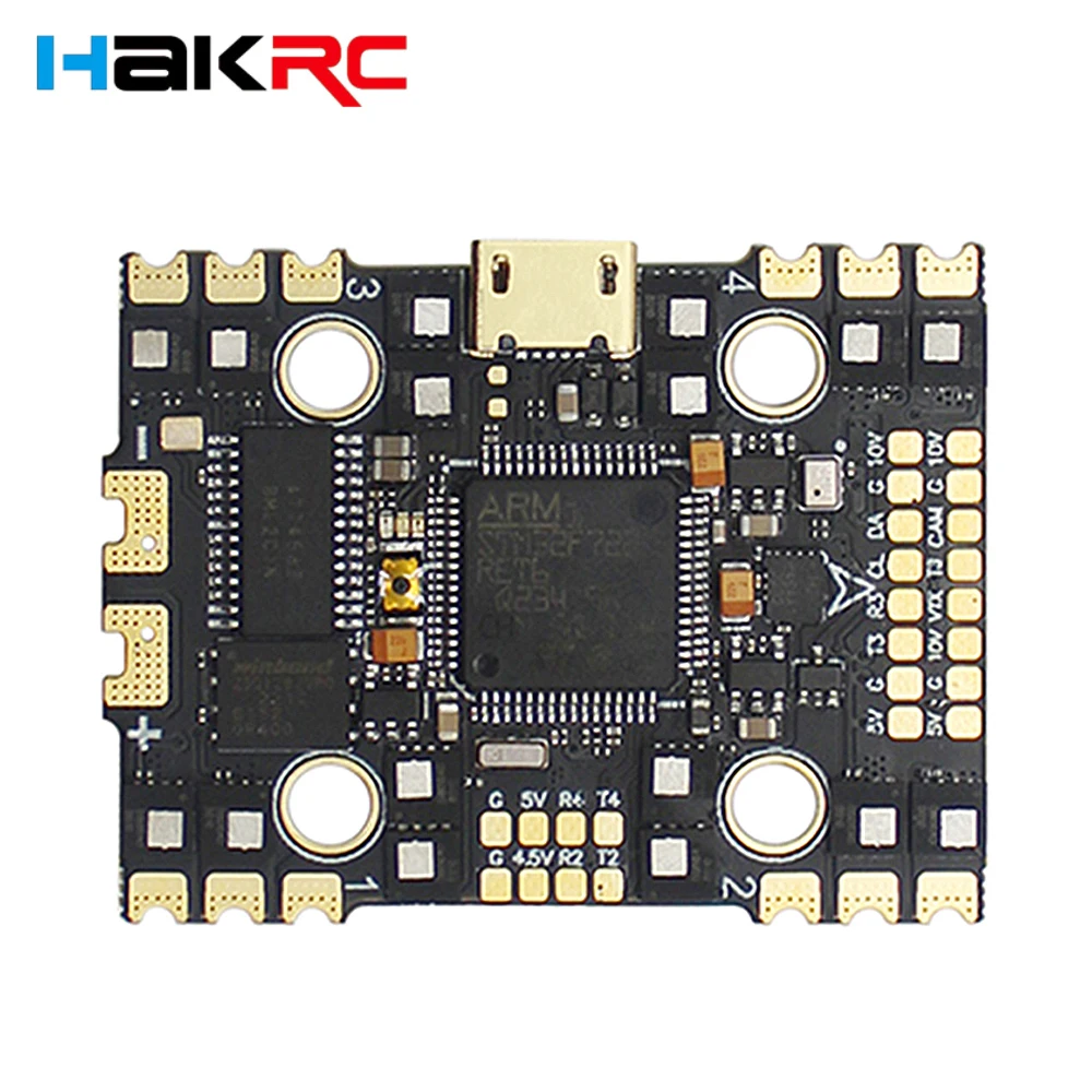 

Контроллер полета HAKRC F7220D AIO Double BEC F7 32 бит 40 А/50 а 4 в 1 ESC 2-6S для радиоуправляемого FPV Фристайл зубочистка Cinewhoop Дрон