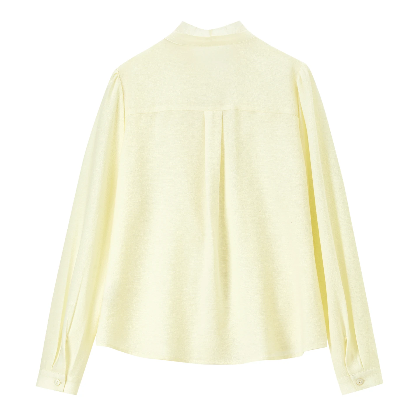 SENTUBILA Women Chiffon Blouse 2026 Autumn Ruffle Collar Lantern Long Sleeve Top Commuter Loose Slim Fit Casual Shirt 163VA7822