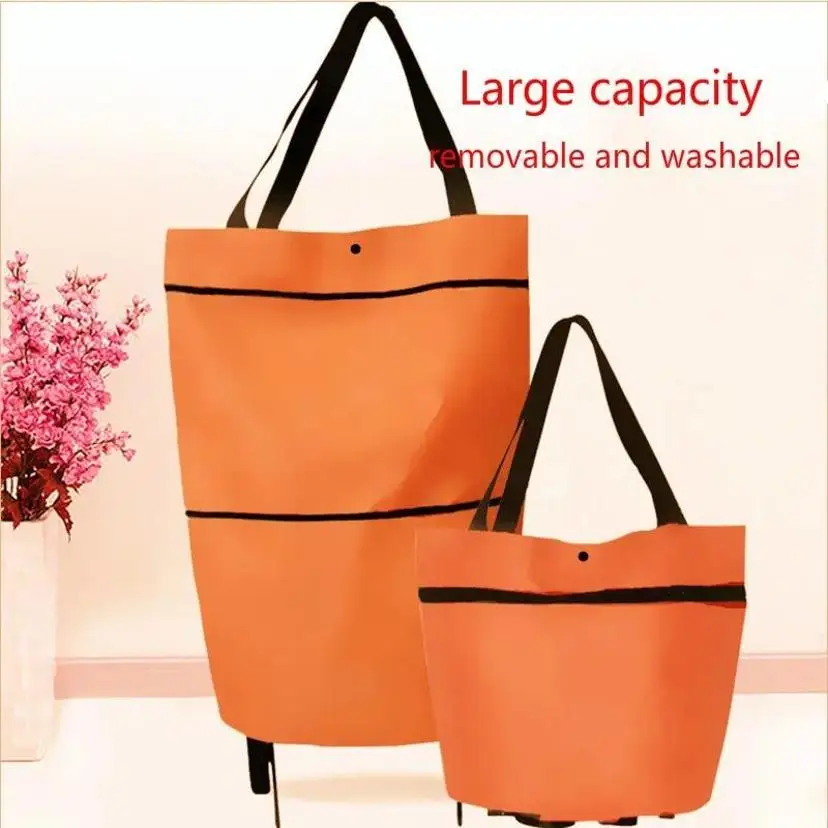 Oxford Tuch Einkaufswagen tragbare multifunktionale Taschen Leinwand faltbare Tote Cart wiederverwendbare Lebensmitteltasche Modern und einfach
