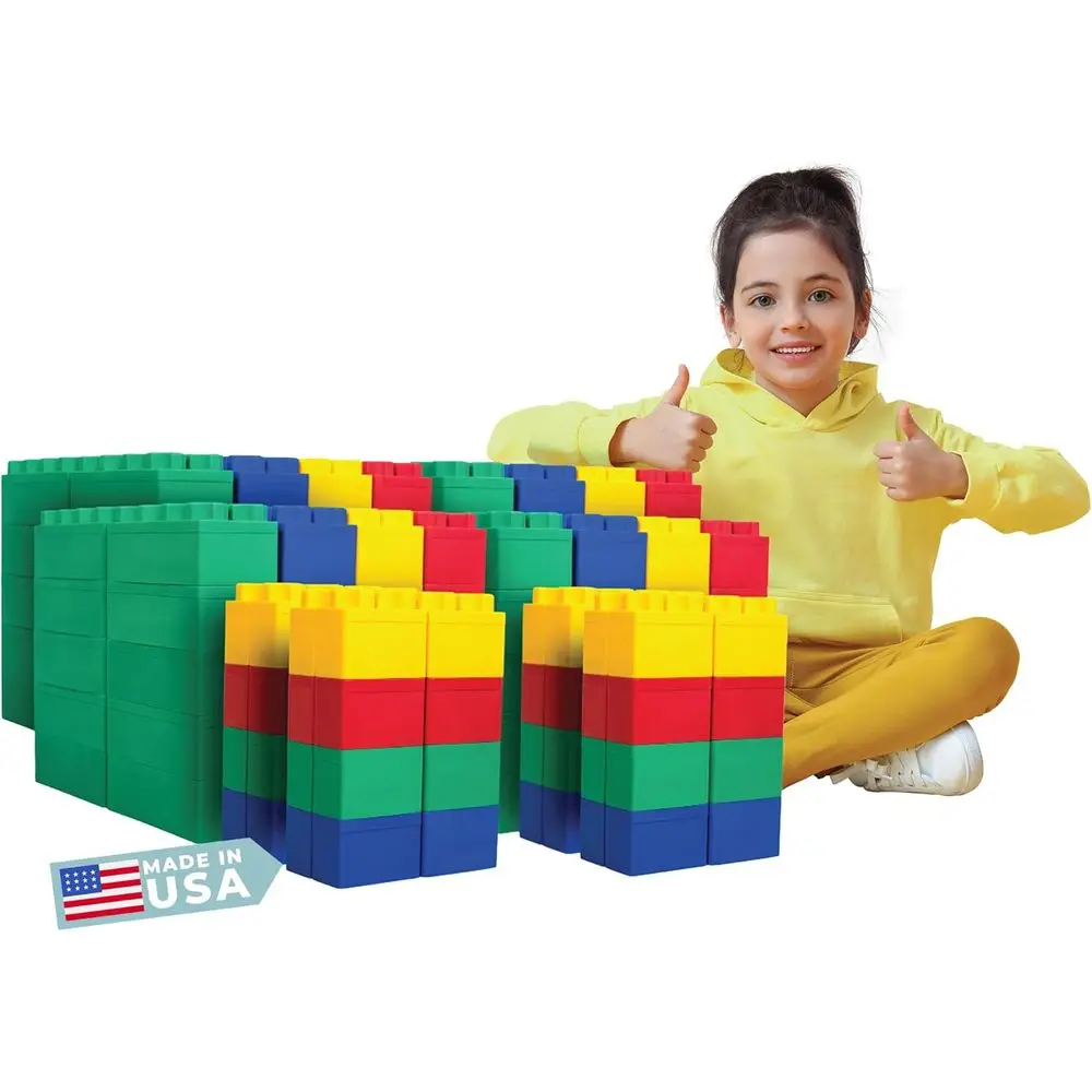 

Набор гигантских строительных блоков для детей 4-8 лет: 192 детали для игр в помещении и на улице