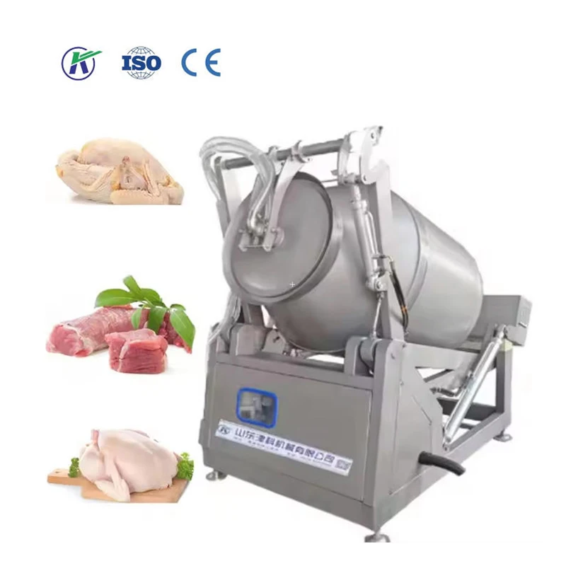 Przemysłowa maszyna do mieszania mięsa, hydrauliczny wakuowy tumbler do marynowania drobiu, owoców morza, do produkcji kiełbas, kurczaka, kaczki i przetwórstwa spożywczego.