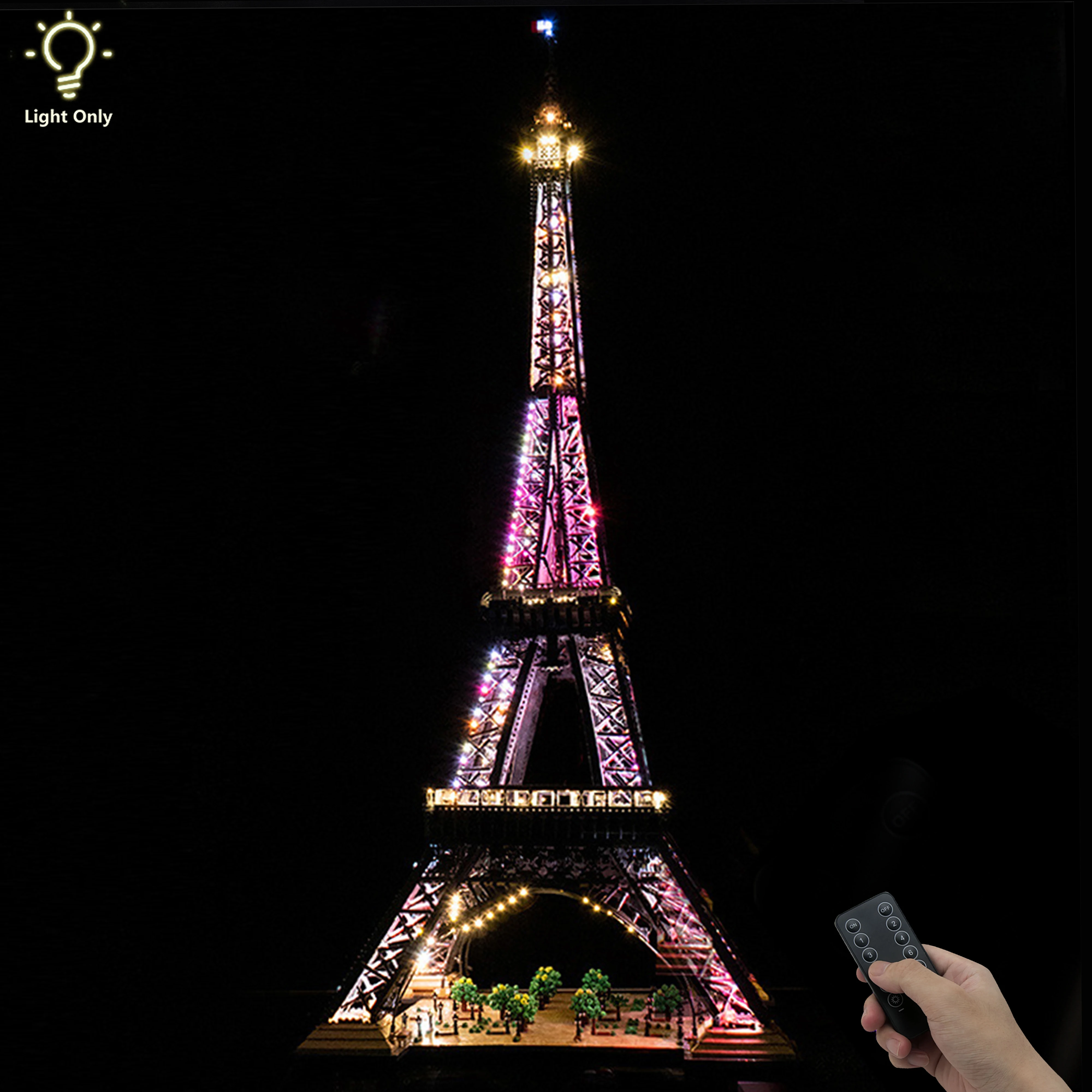 DIY-LED-Lichtset für 10307, Eiffelturm, Bausteinmodell, Fernbedienung, Beleuchtungsset, Dekorationszubehör