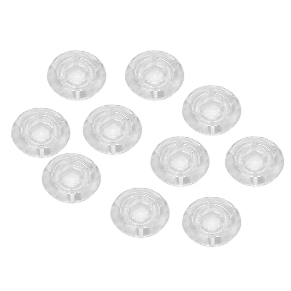 10Pcs Transparent​ ​Footswitch Topper Foot Nail Cap​ ​Mushroom Style​ ​Guitar Pedal Cap​ ​Pedal Protection Cap​