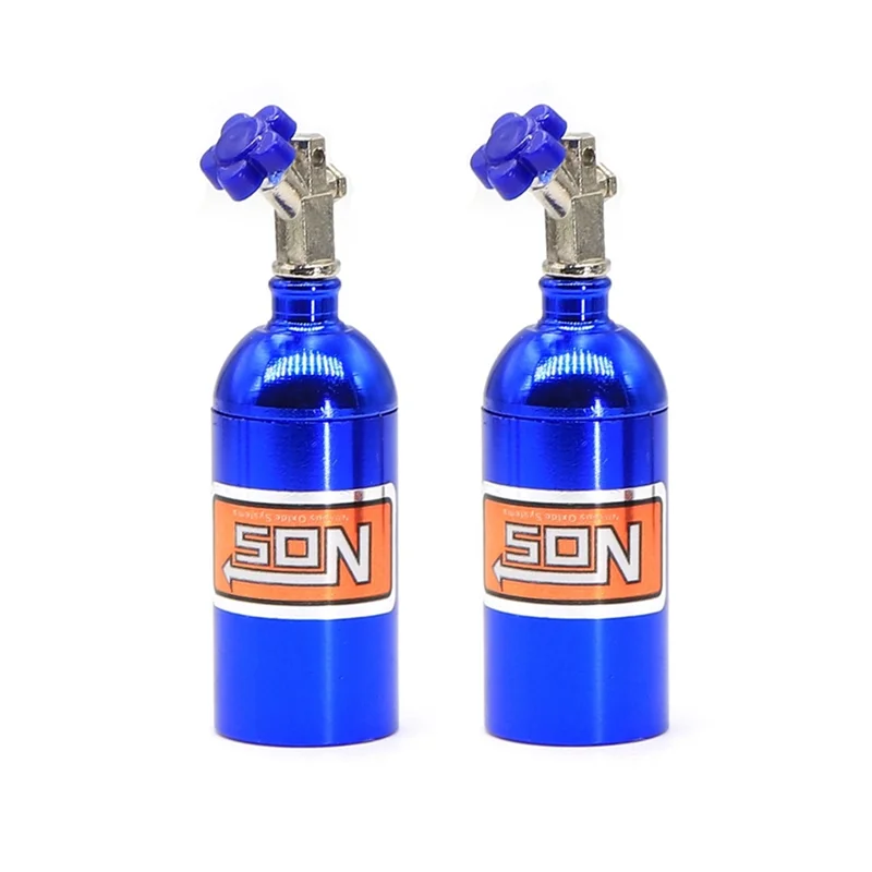 2Pcs Metal Simulated NOS Nitrogen Bottle for 1/10 RC Crawler Car Traxxas TRX4 Defender Bronco RC4WD D90 Axial SCX10,2