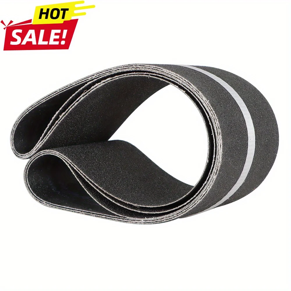 

3 упаковки 4 x 36 дюймов, зернистость 80, шлифовальные ленты премиум-класса из карбида кремния, новинка США