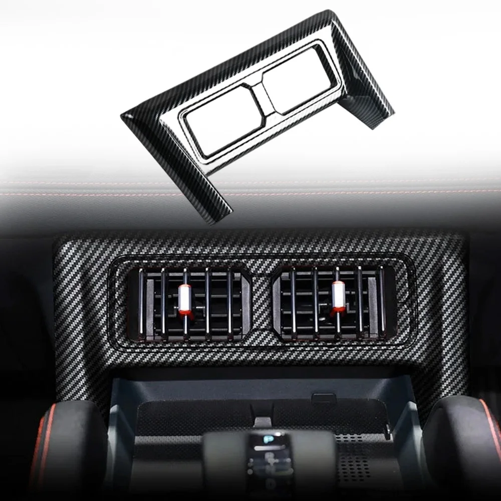 

Front Central Air Conditioning Side A/C Air Vent Outlet Cover Trim for BYD Shark 6 2024 2025 2026 Carbon Fiber Look Finish