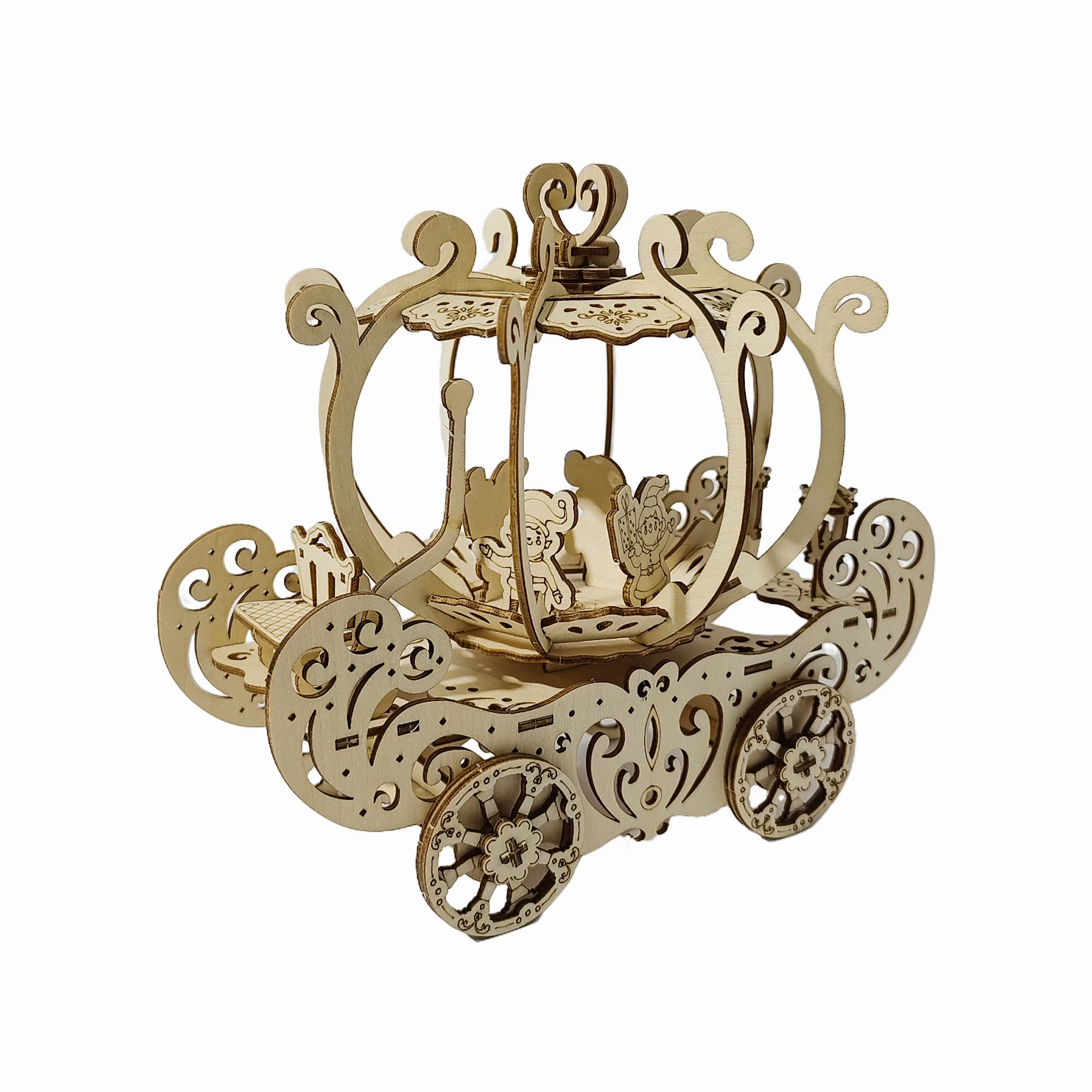 DIY 나무 호박차 퍼즐 조립 완벽한 할로윈, 새해, 생일 선물