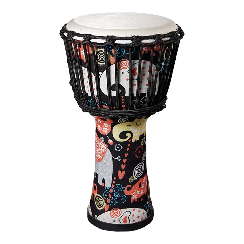 

Goatskin Drumhead Djembe Drum Colorful Art Patterns 8inch Hand Drum Congo Drum Great Gift for Beginners Adults and Kids