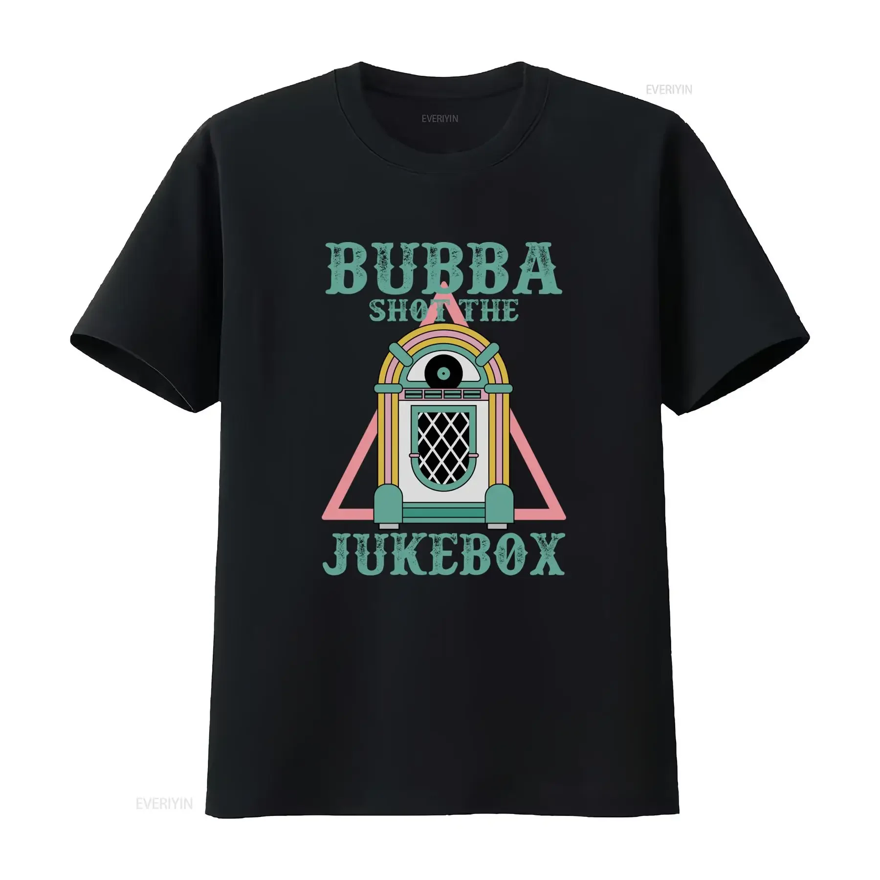 Retro Vintage Bubba Shot The Jukebox Funny Music Quote Print Casual T Shirt vintage Washed graphic Stylish Unisex fashion Soft