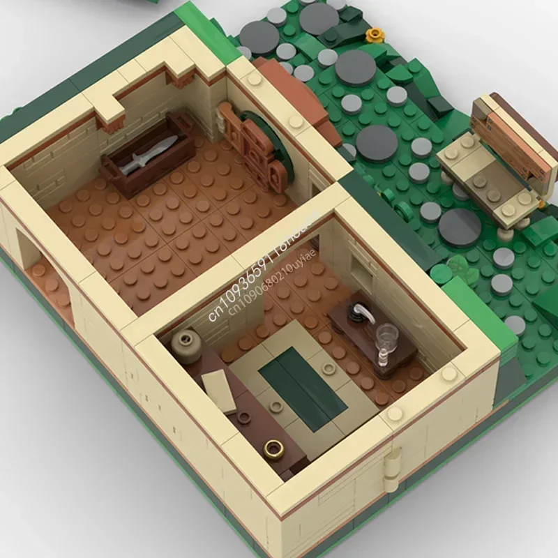 659 stücke Film Serie Bilbos Hobbit Loch Modulare Architektur Haus Moc Bausteine Montage Ziegel Spielzeug Kinder Weihnachten Geschenke