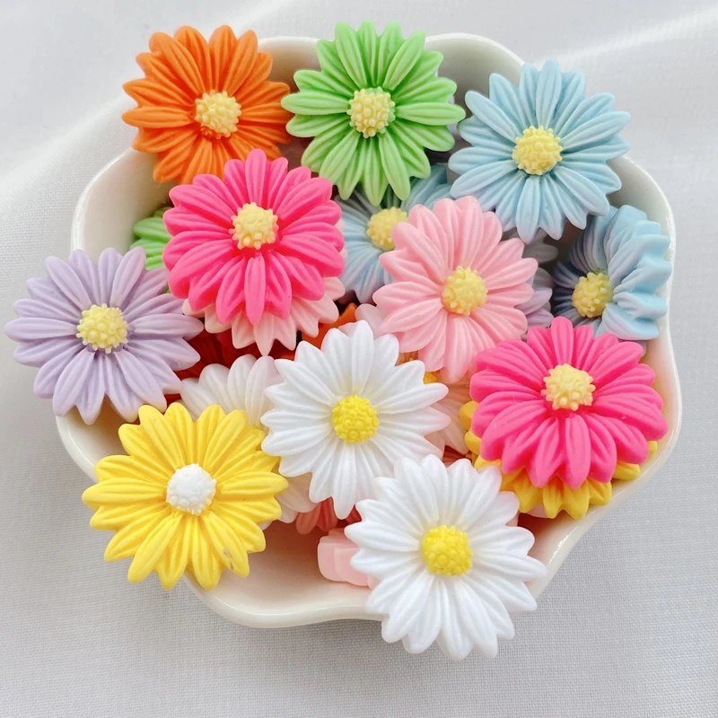 12 шт. новые милые Мультяшные хризантемы серия с плоской задней стороной Смола Скрапбукинг DIY Искусственные аксессуары для украшения