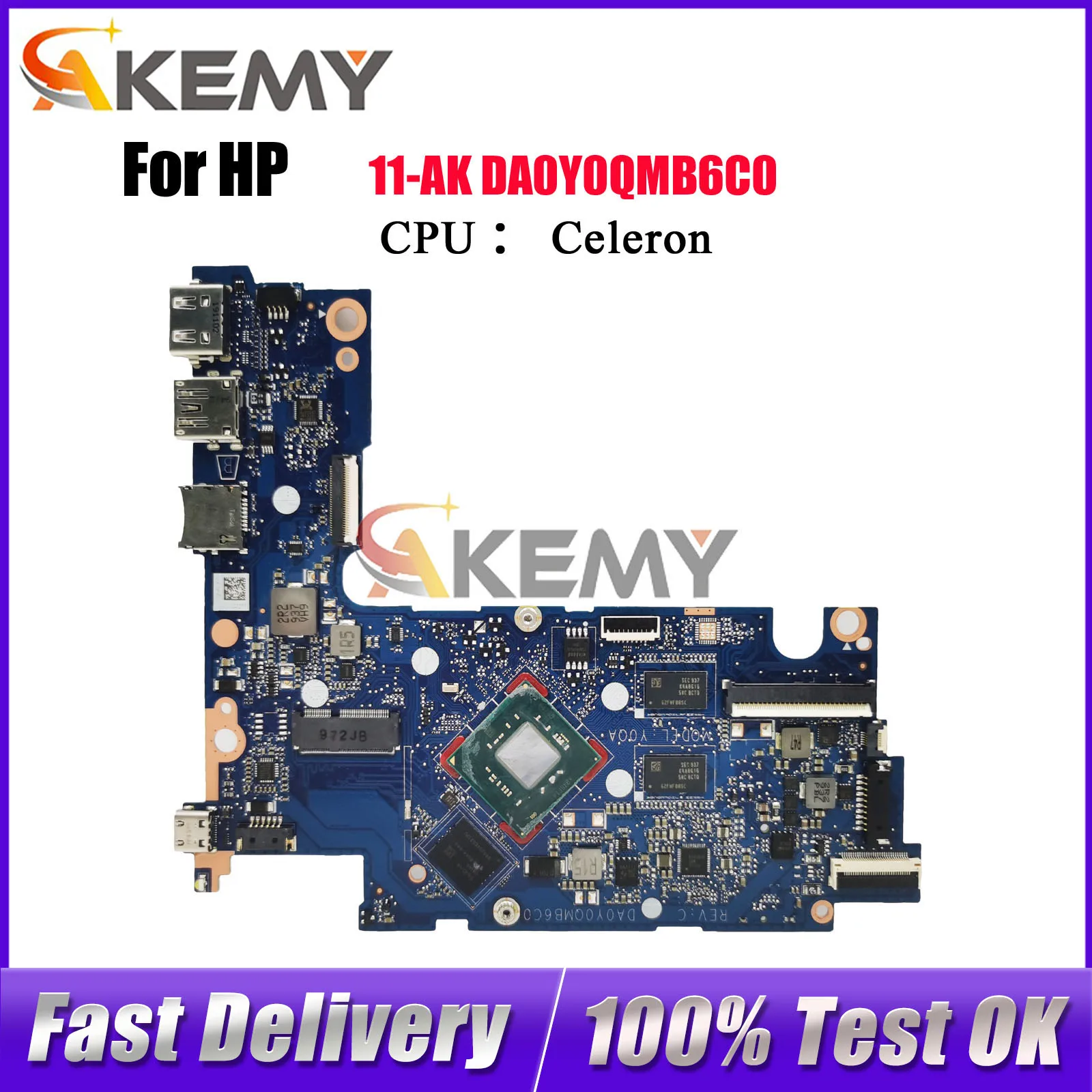 

DA0Y0QMB6C0 Laptop Motherboard For HP Stream 11-AK With N4000 CPU 2GB RAM L44435-601 L45828-601 100% Fully Tested