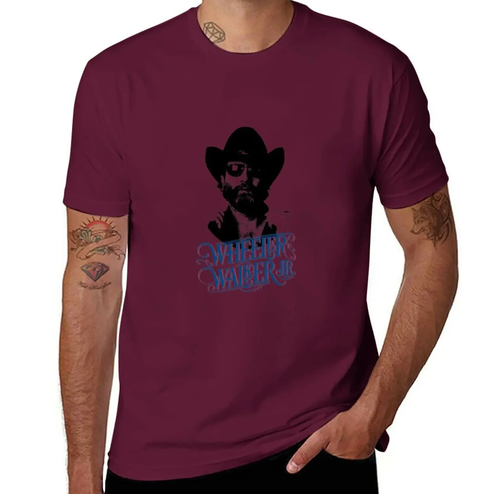 Wheeler Walker Jr T-Shirt vintage clothes boys cute white t shirts mens clothing new in tops & tees Short Sleeve Round Collar