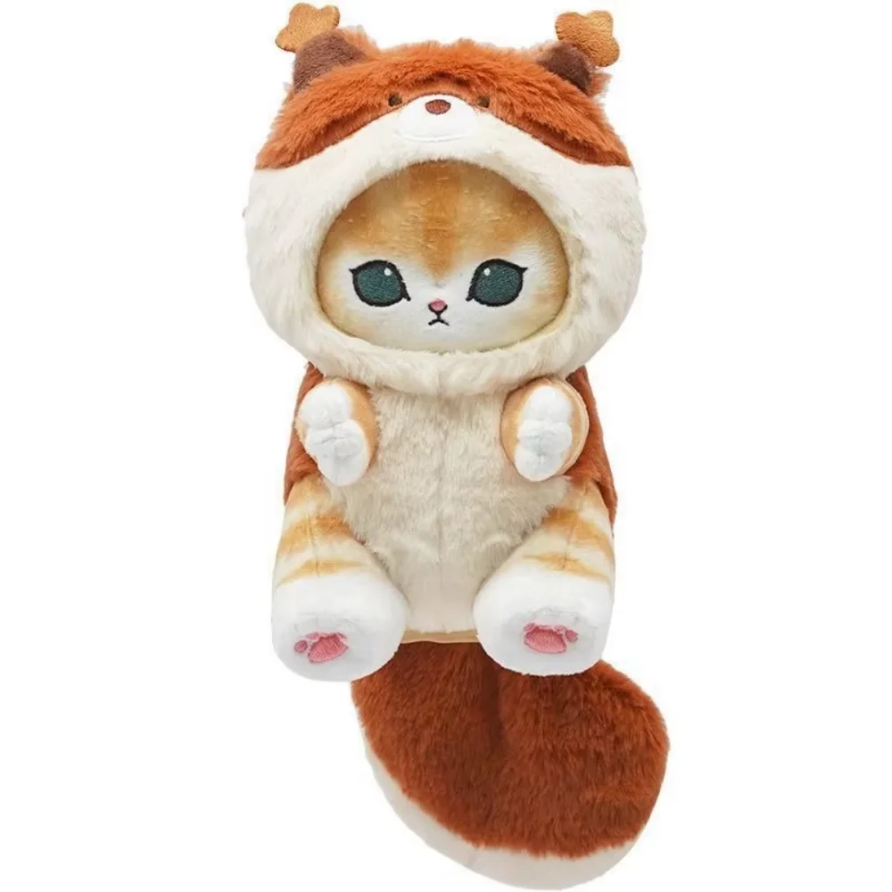 Cute Cat Disguised as a Long-Tailed Animal Plush Keychain Pendant Small Doll Gift Soft Keyring for Animal Lovers image 6