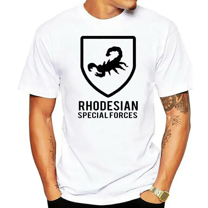 2022 New High Quality Tee Shirt Grid Rhodesian T-Shirt Army Special Forces Military Cotton Summer Cotton T-shirt