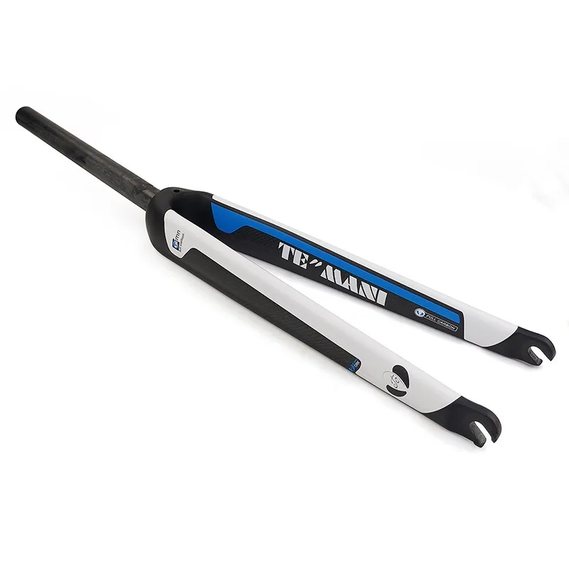 

TEMANI 700C carbon fork road bike straight taper Track Fixed Gear red blue grey black Bike Front Fork bike frame parts