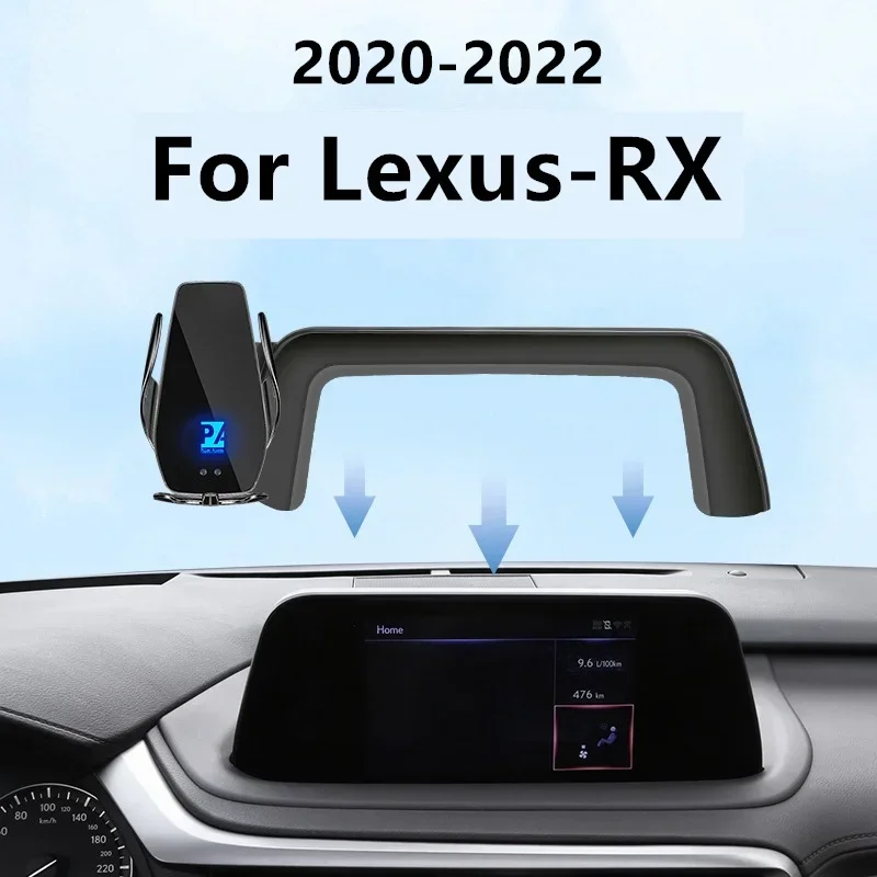 

For 2020-2022 Lexus RX RX300 Car Screen Phone Holder Wireless Charger Navigation Modification Interior 8/12.3 Inch Size