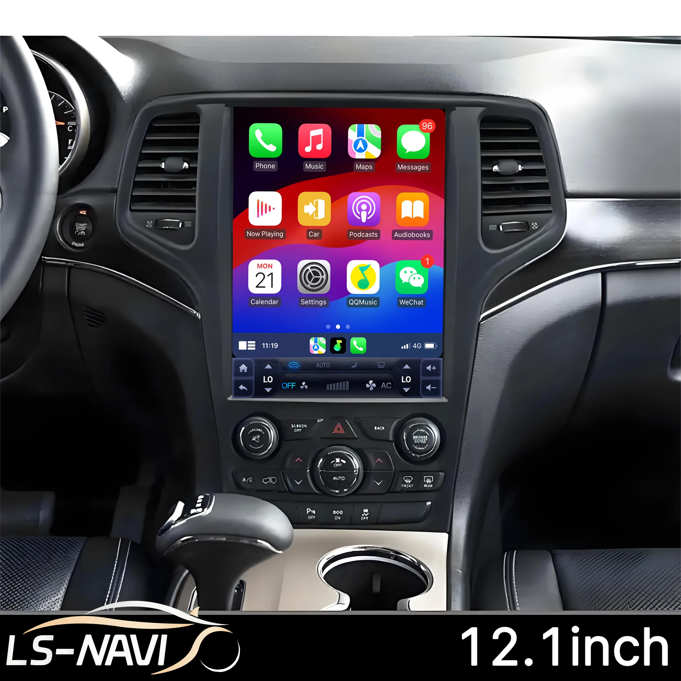 

12.1 Inch Car Radio with Android 14 for Jeep Grand Cherokee 2013-2018 4G GPS Wireless BT CarPlay Touch Screen Stereo Head Unit