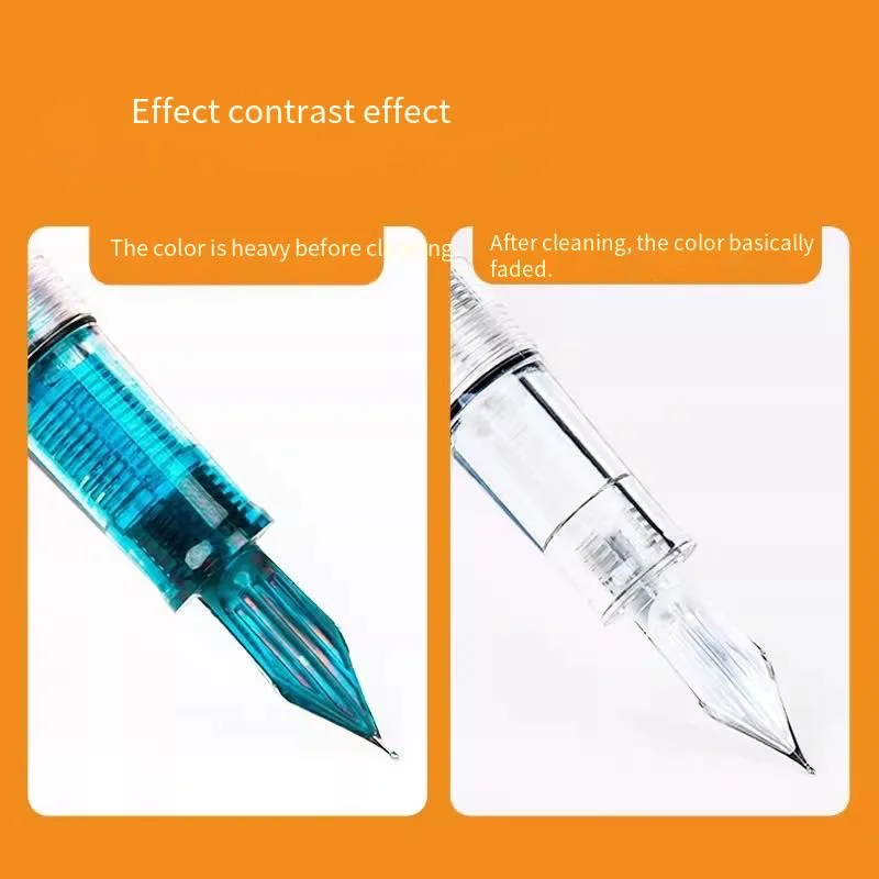 Ostrich Ink Fountain Pen Wash Liquid Color Ink Cleaning Liquid Pen Tip Cleaner Wash Pen Decontamination Color Ink Cleaner