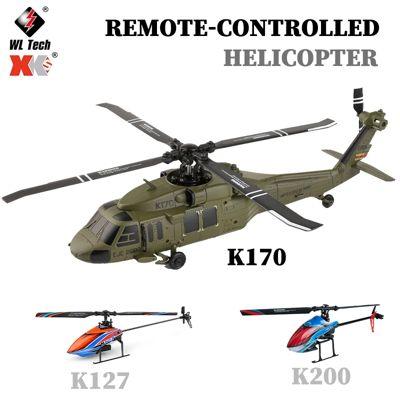 

Wltoys K170 UH-60L 2.4G 4CH 6-осевой гироскоп бесщеточный двигатель военный зеленый радиоуправляемый вертолет RTF и XK K170