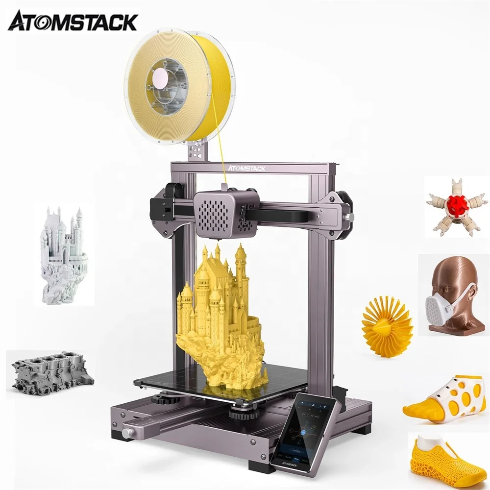 New Product ATOMSTACK Cambrian Pro CNC 3D Models DIY 1.75mm 2.85mm Double Print head Rubber 3D Printer