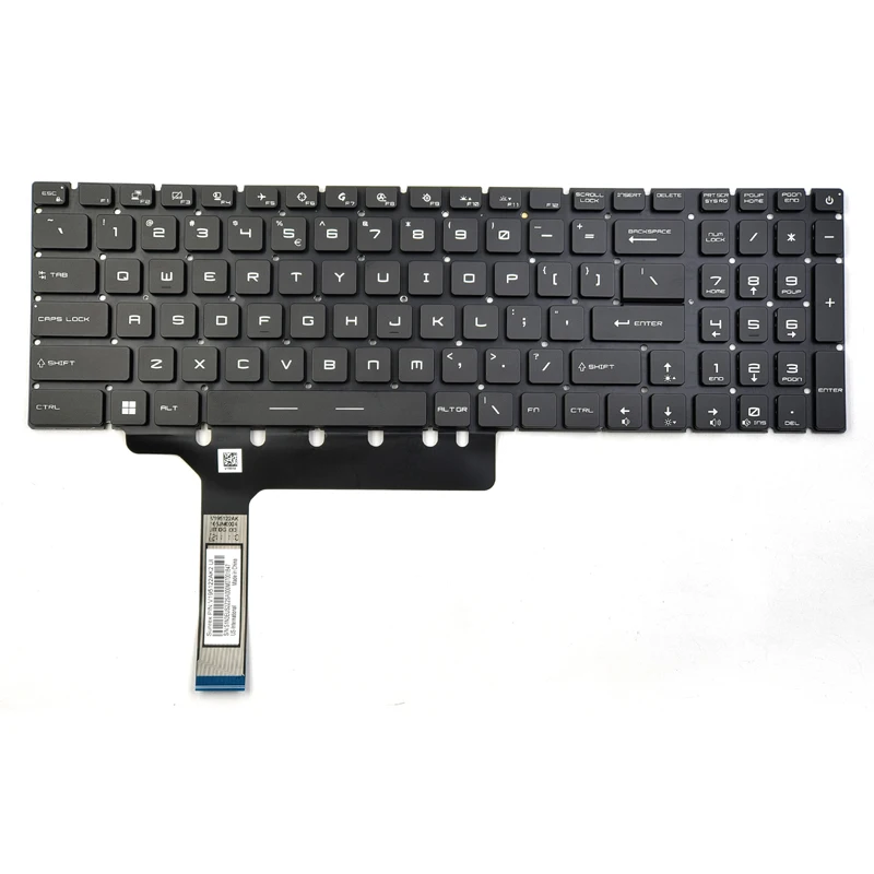 New For MSI Raider GE76 12UGS 12UH 12UHS Vector GP76 12UE 12UGS 12UH Laptop Keyboard US With Per-Key RGB Backlight