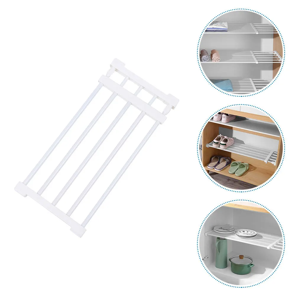 

Closet Tension Shelf Expandable Wardrobe Shelf Organizer Nail Free Adjustable Length Fixing Clothes Storage Rack