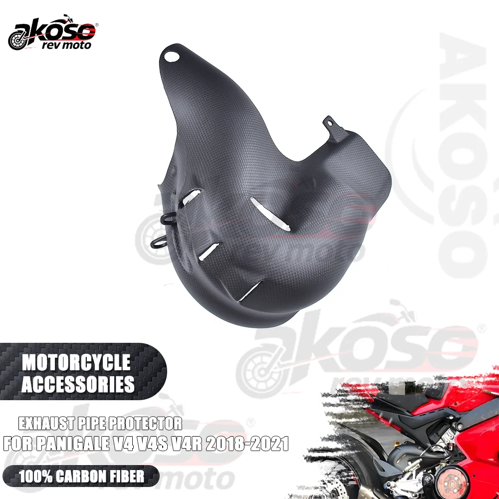 

Real 3k Carbon Fiber Motorcycle Accessories Supplies Exhaust Pipe Protector Heat Shield For DUCATI PanigaleV4 V4S V4R 2018-2021