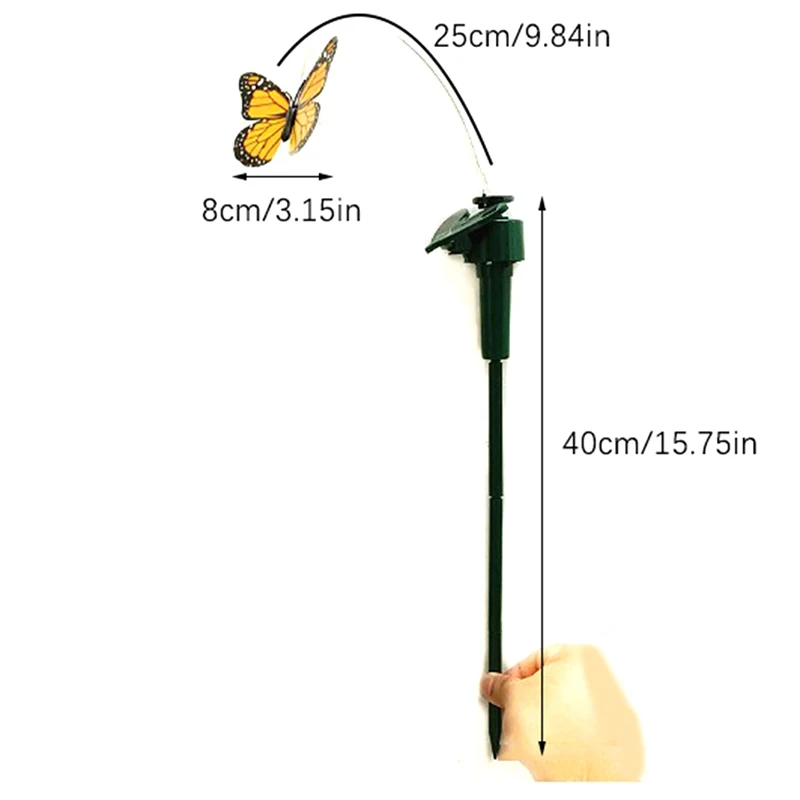 Dekoracja ogrodowa zasilany energią słoneczną taniec fruwające motyle latający buczenie ptak ogród na zewnątrz dekoracji domu pola uprawne