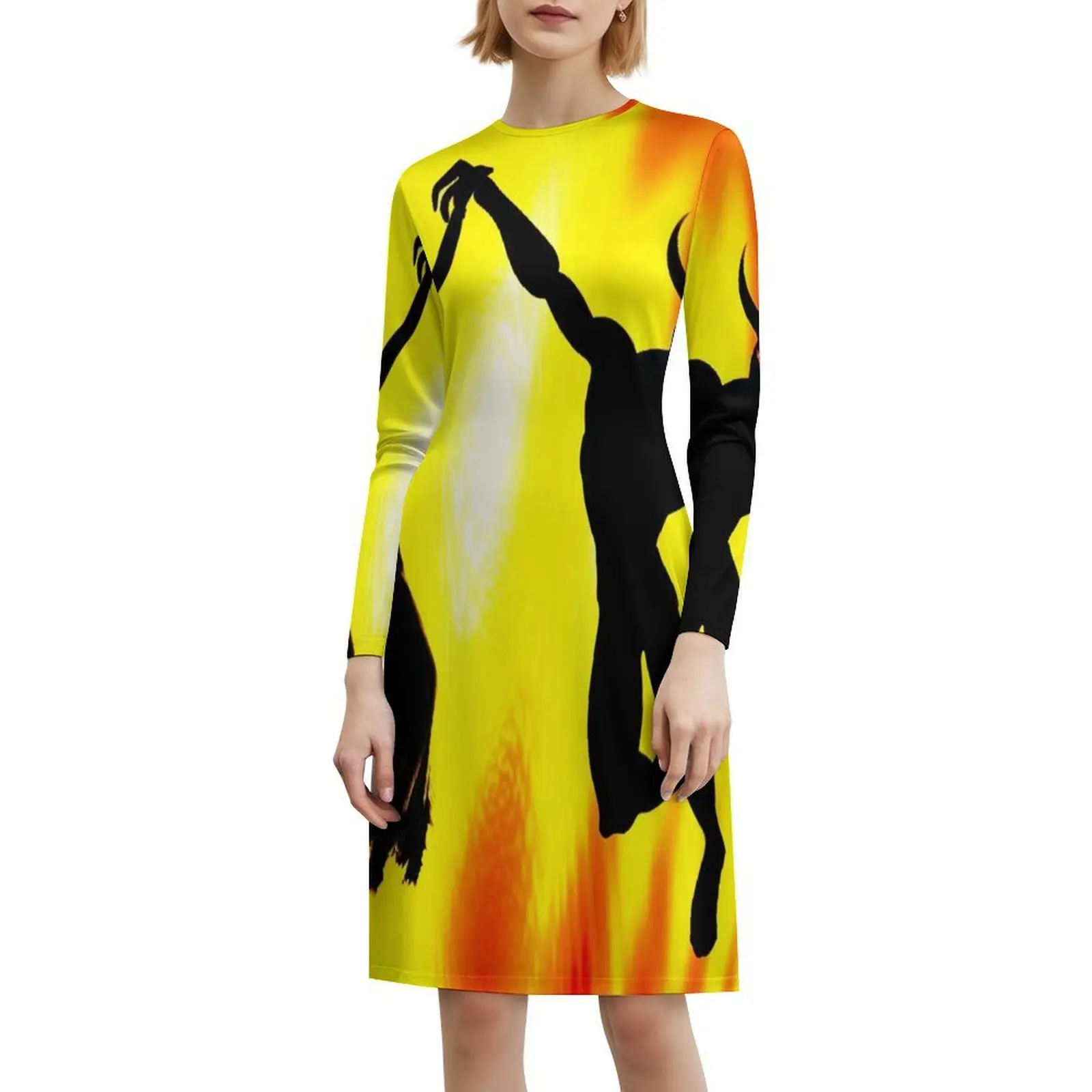 Robe de Style coréen dansant avec le diable pour femmes, tenue élégante et décontractée pour fête ou usage quotidien, arbres, forêt spectaculaire