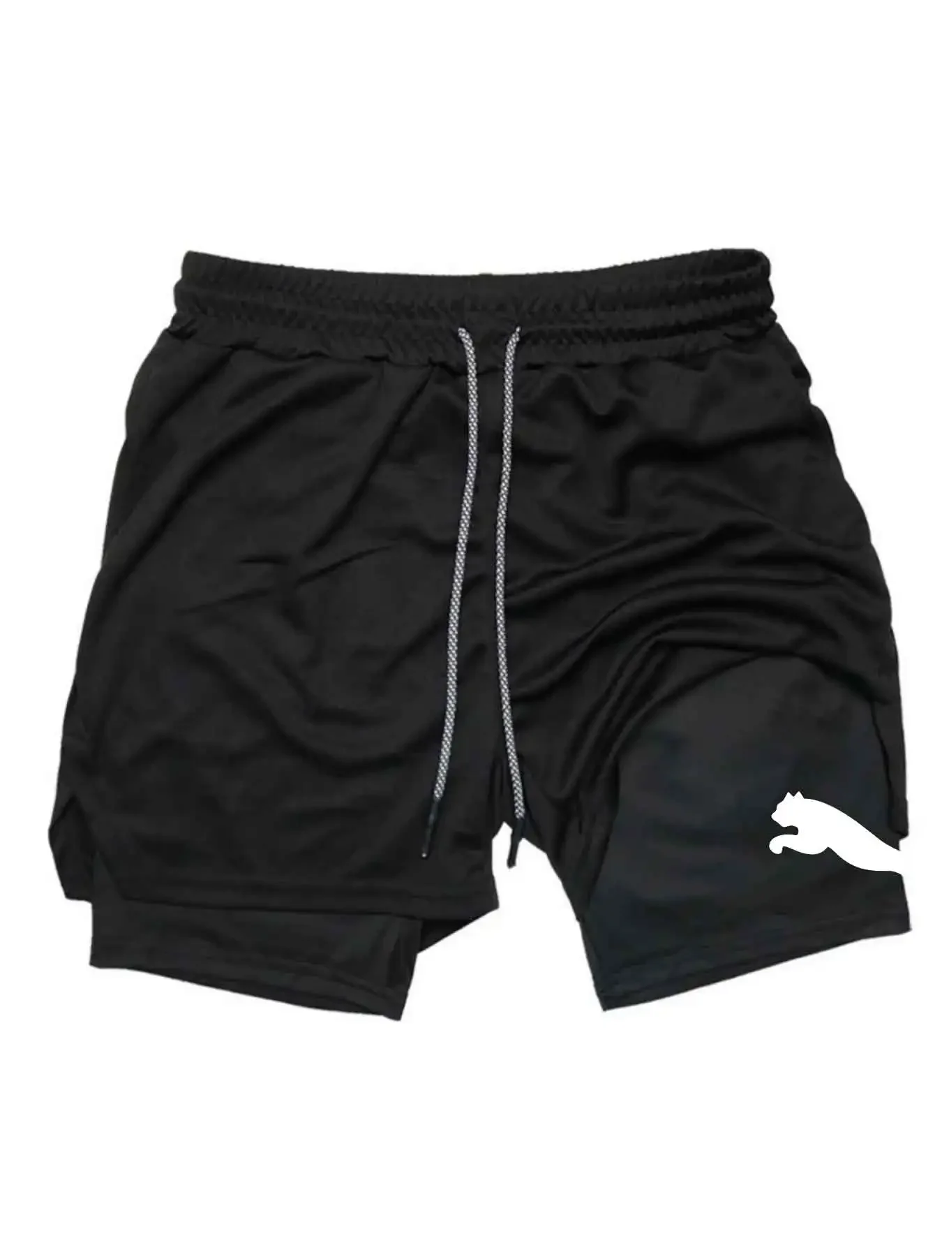 

Мужские спортивные шорты 2026 года: быстросохнущие, двухслойные, с принтом, для баскетбола и фитнеса, комфортные, с эластичным поясом