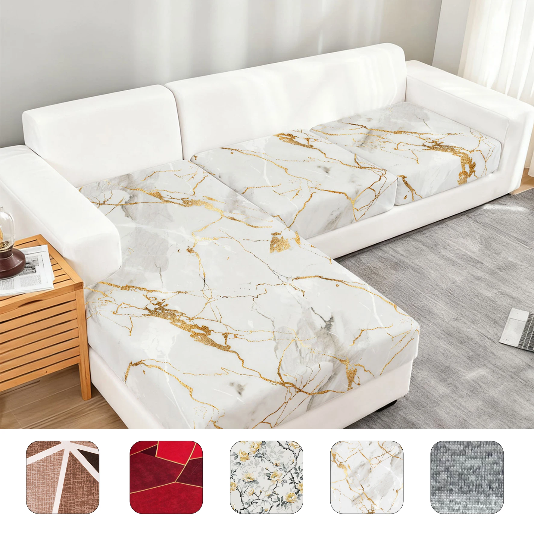 

1pc simple and modern solid color milk silk elastic all-season universal sofa hat sofa cushion cover.