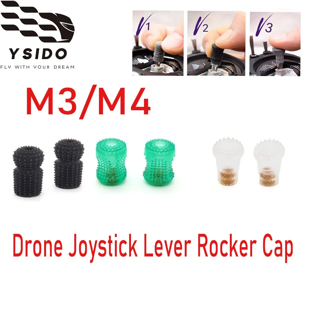 M3 / M4 Drone Joystick Lever Rocker Cap Gimbal Stick Ends V1/V2/V3 Height Adjustable for Radiomaster GX12 TX12 TX16S DJI Boxer