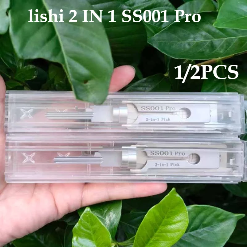

1/2PCS Lishi 2-IN-1 SS001 Key Decoder Stainless Steel Lock Key Precision Hook Pick Set Maintenance Repair Tool Locksmith Tools
