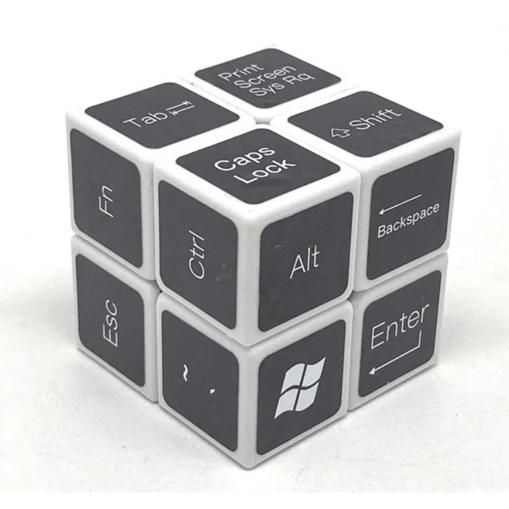 Calvin's Puzzle Cube 3x3 Magic Cube 3x3x3 4x4x4 Keyboard Cube Białe ciało Zabawki edukacyjne dla dzieci Gry i puzzle 6-12 lat