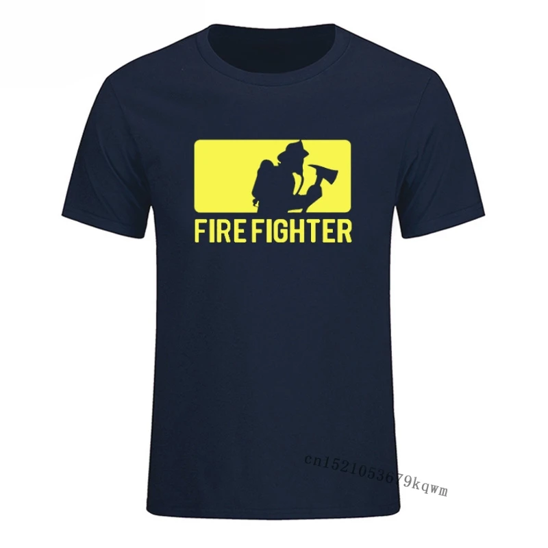 Firefighter Fireman Cotton Basic Tshirt Men's Casual Tops Tees Short Sleeve Printed T-shirt Camisas Hombre Top Quality