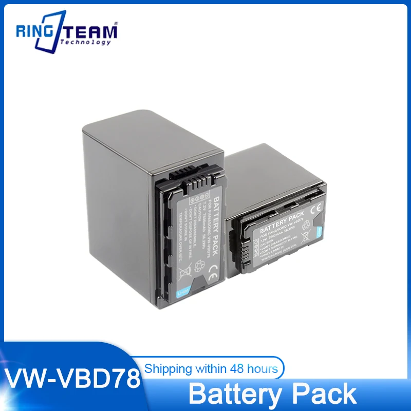 

2PCS 7800mAh VW-VBD78 VW VBD78 AG-VBR89 Battery with LED Indicator for Panasonic AJ-HPX260MC HPX265MC PX270 PX285MC PX298 HC-X10